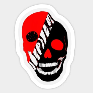 Slashed skull Sticker